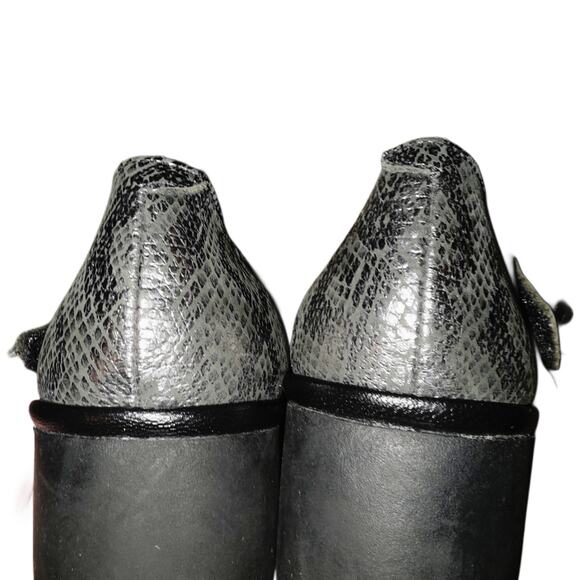 Fly London Lato Mary Jane Platform Wedge Silver Leather US 8  EU Size 38 - Picture 5 of 10